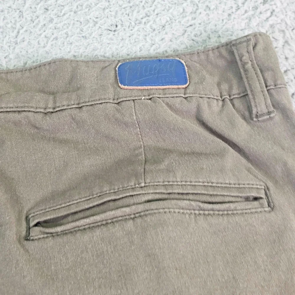 Mugsy Pants Mens 38x32 Green Olives Chino Stretch Denim Casual Office K4PNOL